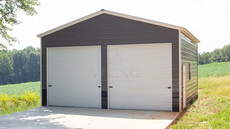 24'x25'x12' Two Car Metal Garage