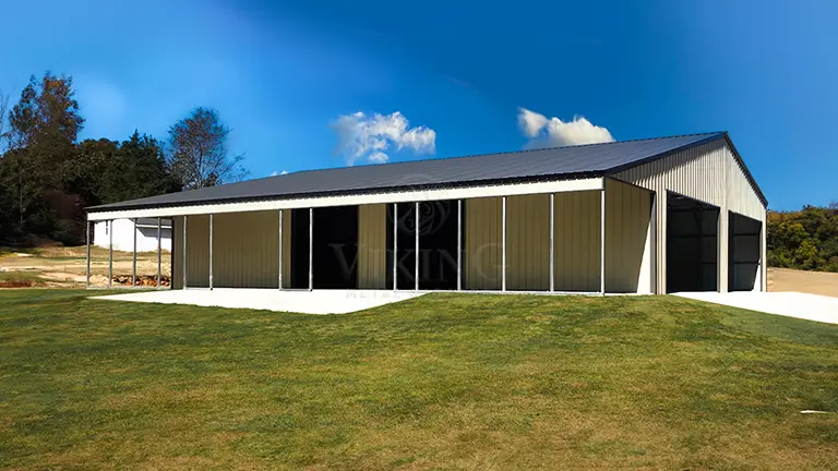 50'x60'x12' Lean To Metal Garage