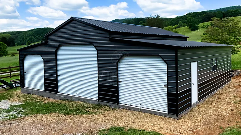 42'x35'x12' Two Tone Metal Barn