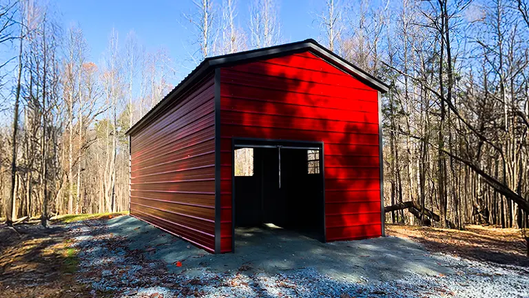 18x30x10 Vertical Roof Metal Garage