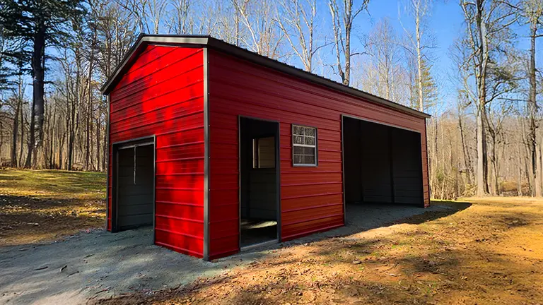 18x30x10 Vertical Roof Metal Garage