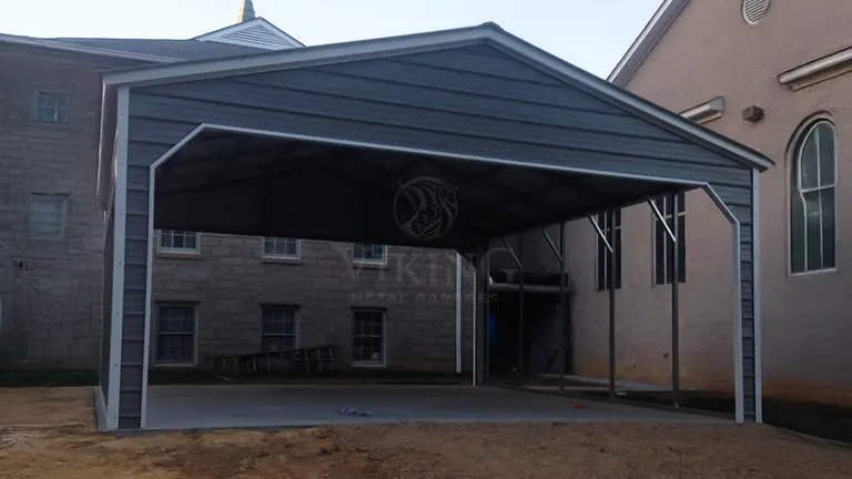 24x25x10 Vertical Roof Steel Carport