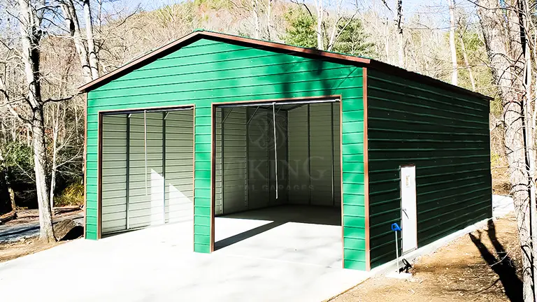 30x35x14 Double Car Steel Garage