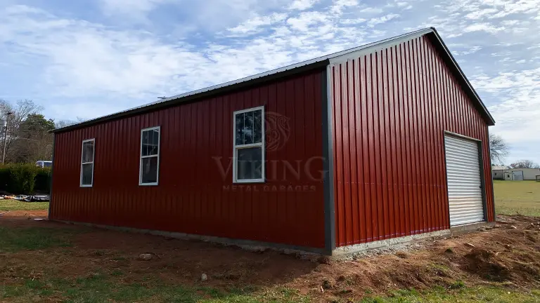 30x40x10 All Vertical Metal Garage