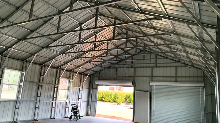 30x40x10 All Vertical Metal Garage