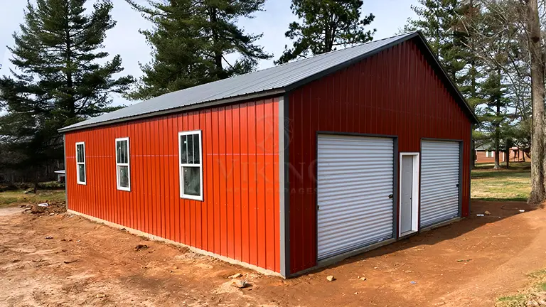 30x40x10 All Vertical Metal Garage