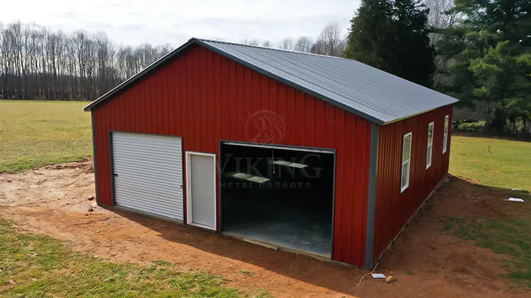 30x40x10 All Vertical Metal Garage