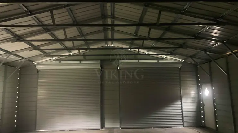 30x40x10 Double Wide Garage with Porch