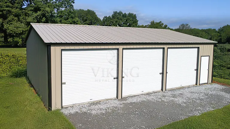 30x40x12 Three Car Steel Garage