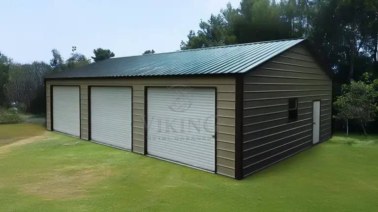 30x41x12 Three Car Metal Garage