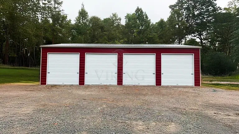30x50x12 Metal Four Car Garage
