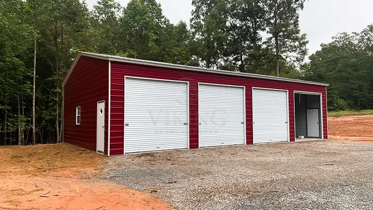 30x50x12 Metal Four Car Garage