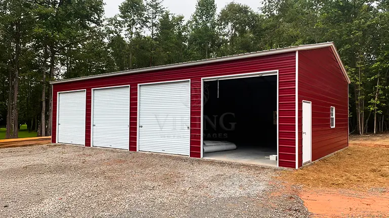 30x50x12 Metal Four Car Garage
