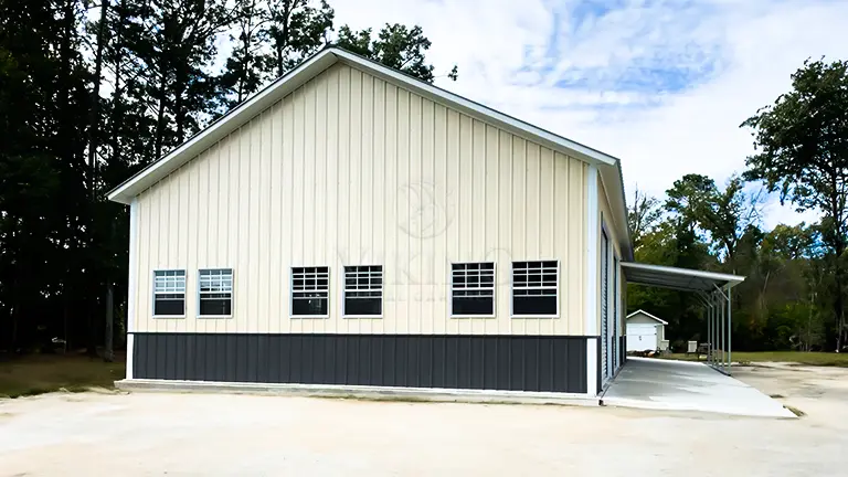 30x61x12 Commercial Building with Lean-To