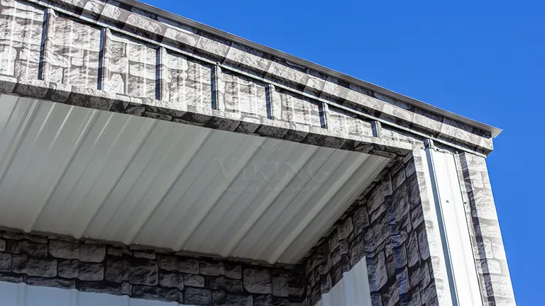 60x24x14 Commercial Garage With Stone Printed Panels